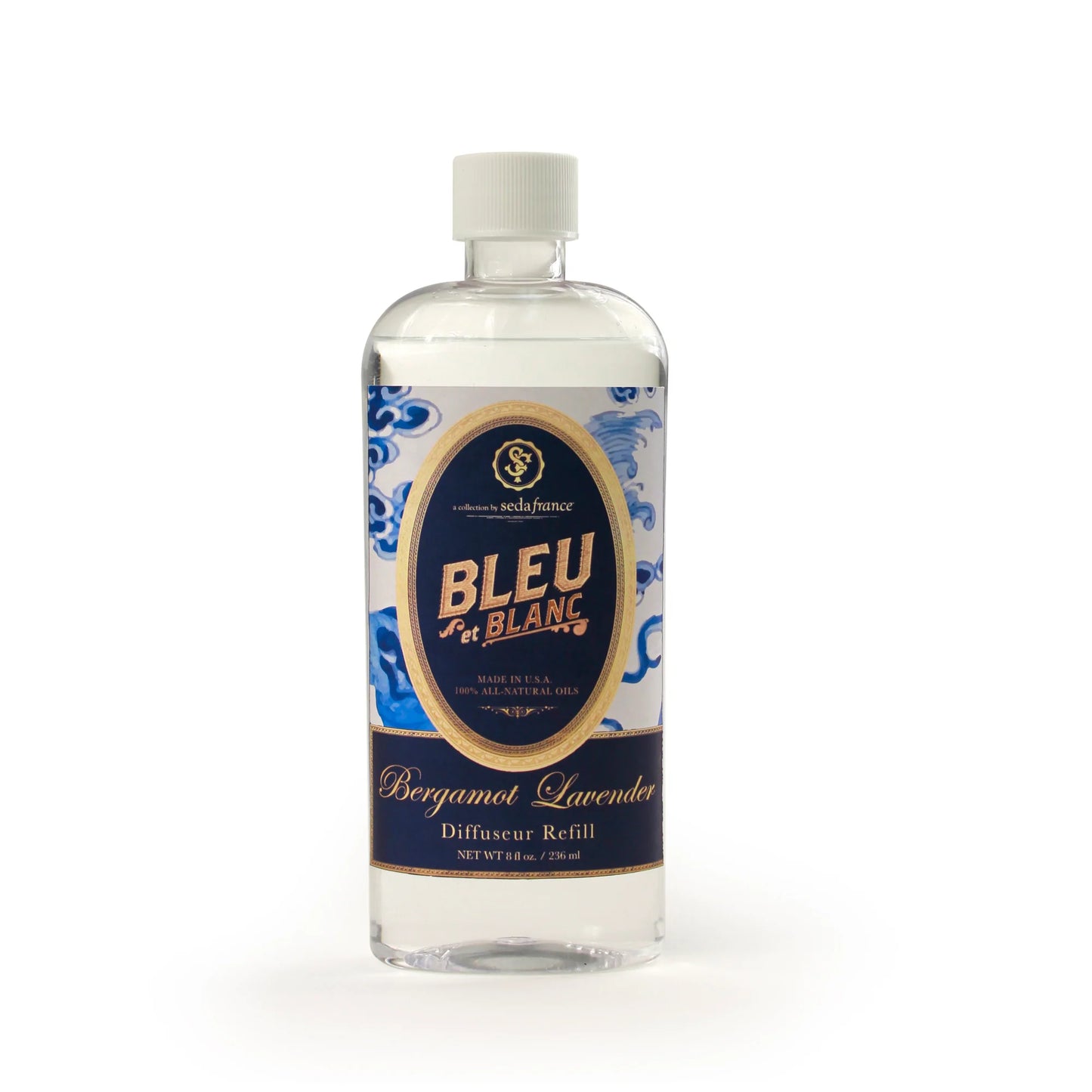 Bergamot Lavender Bleu et Blanc Diffuseur Refill