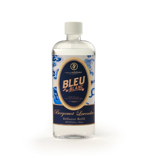 Bergamot Lavender Bleu et Blanc Diffuseur Refill