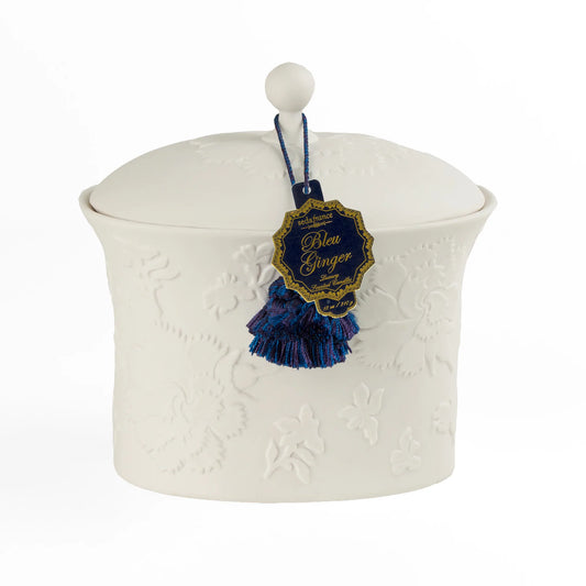 Bleu Ginger Bleu et Blanc Two-Wick Ceramic Candle