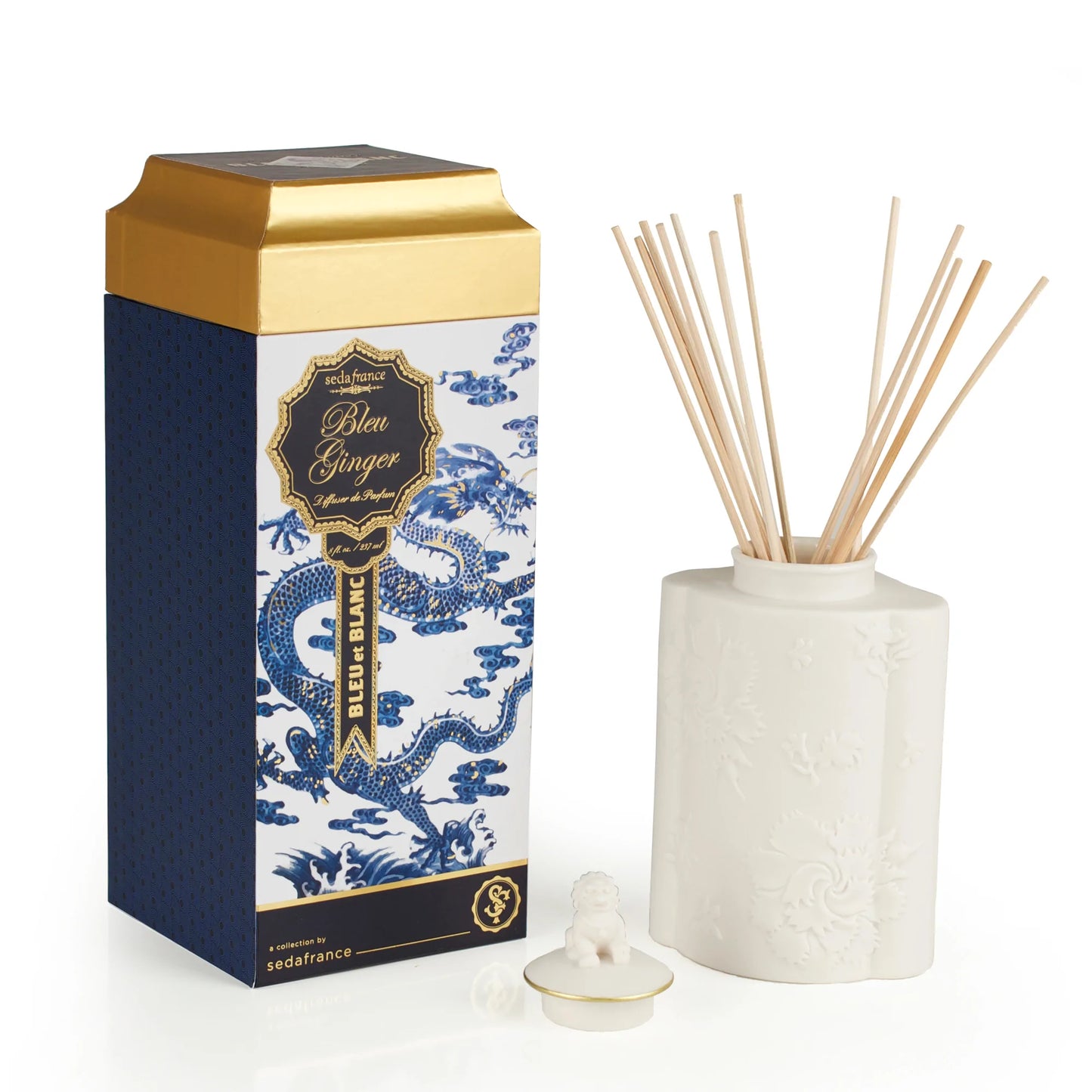 Bleu Ginger Bleu et Blanc Diffuseur