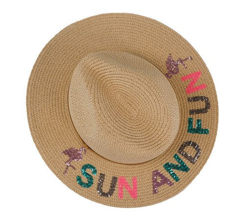 Fedora Sun Hat with Sequence