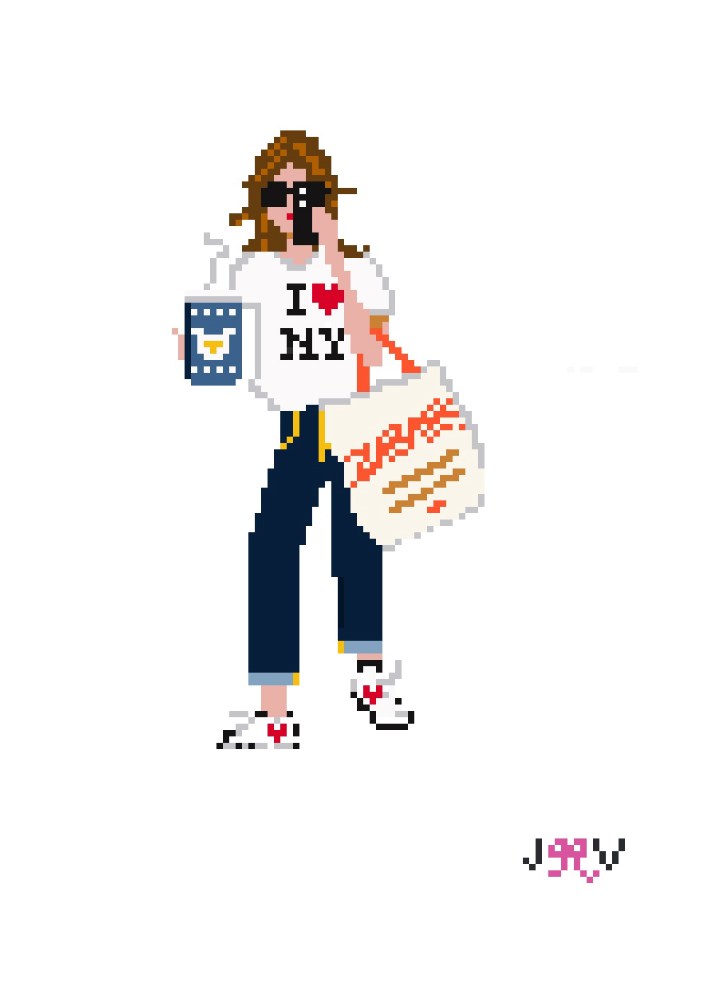 JV103 - NYC Girl Needlepoint Canvas