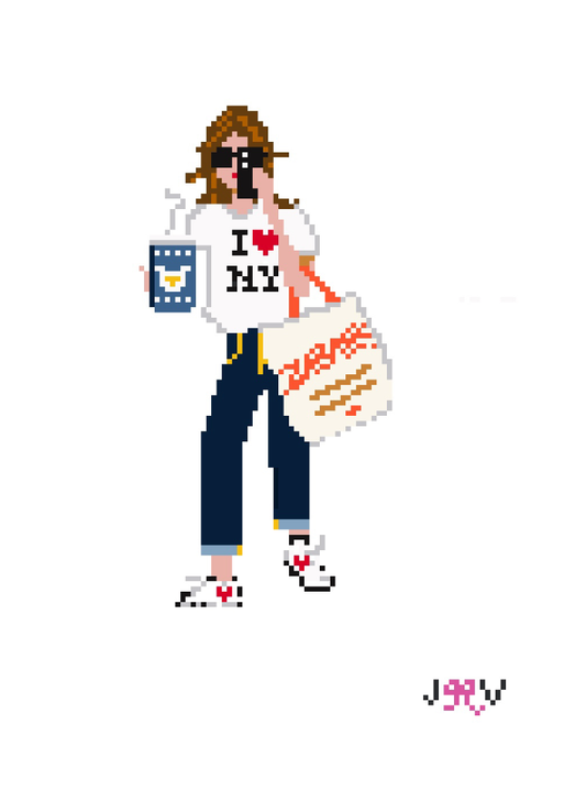NYC Girl Needlepoint Canvas