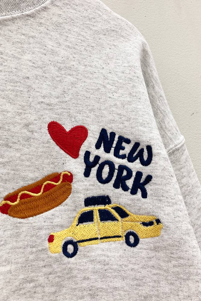 New York Taxi Embroidered Sweatshirt