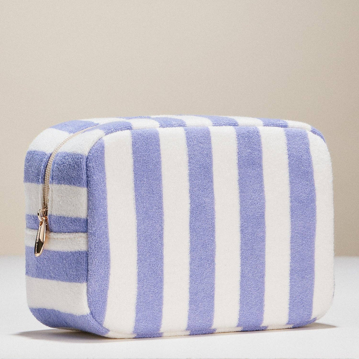Striped Terry Fabric Pouch | Travel Pouch
