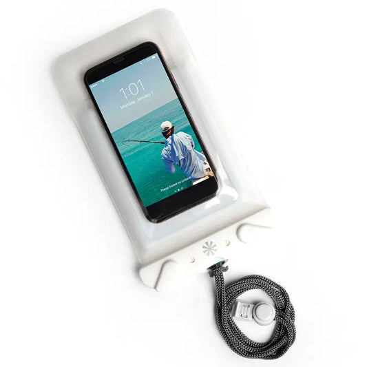 Dry Spell Water Defender Bag for Cell Phone in White