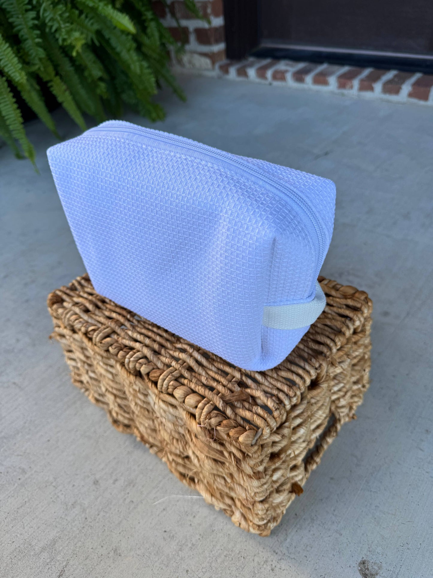 Waffle Knit Cosmetic Bag