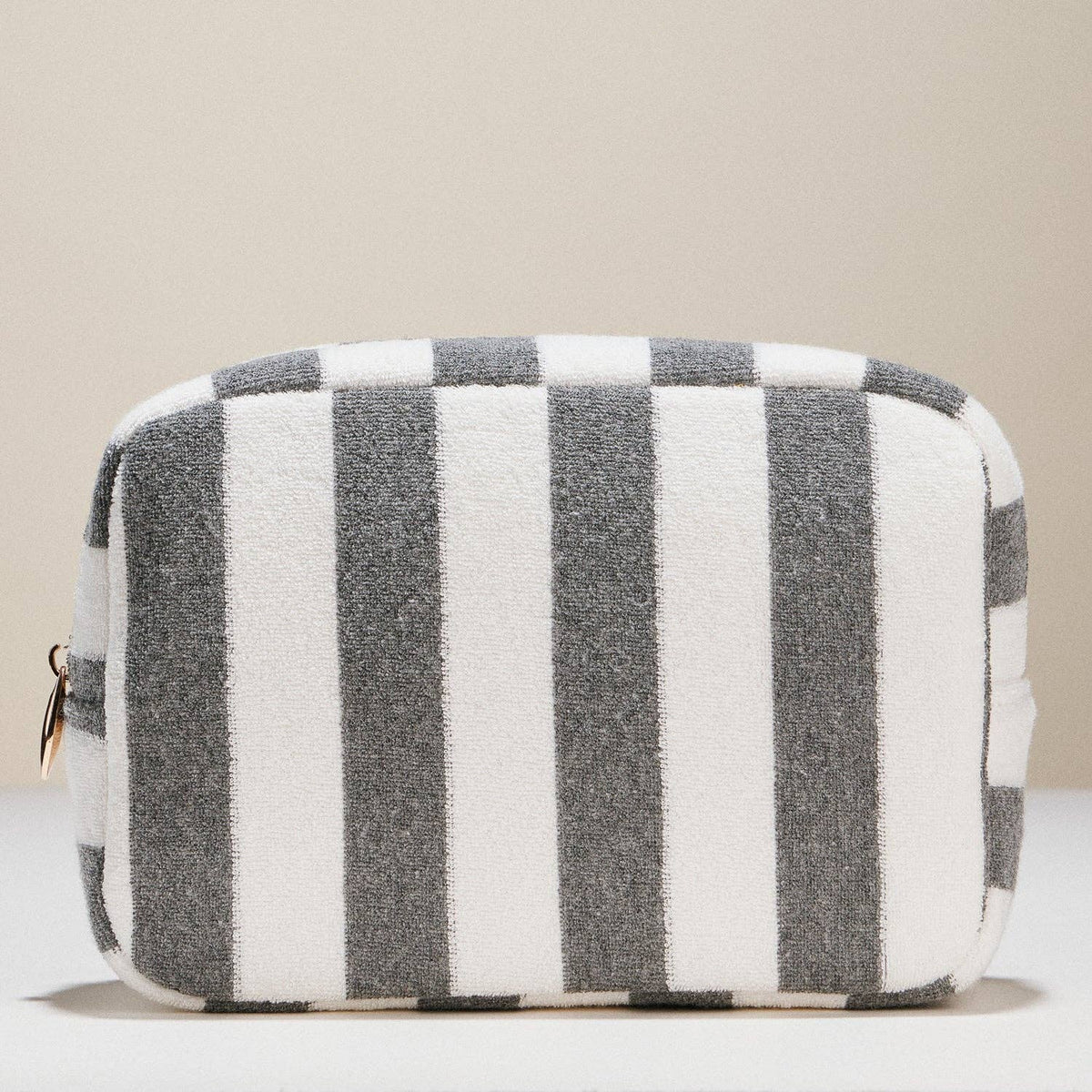 Striped Terry Fabric Pouch | Travel Pouch