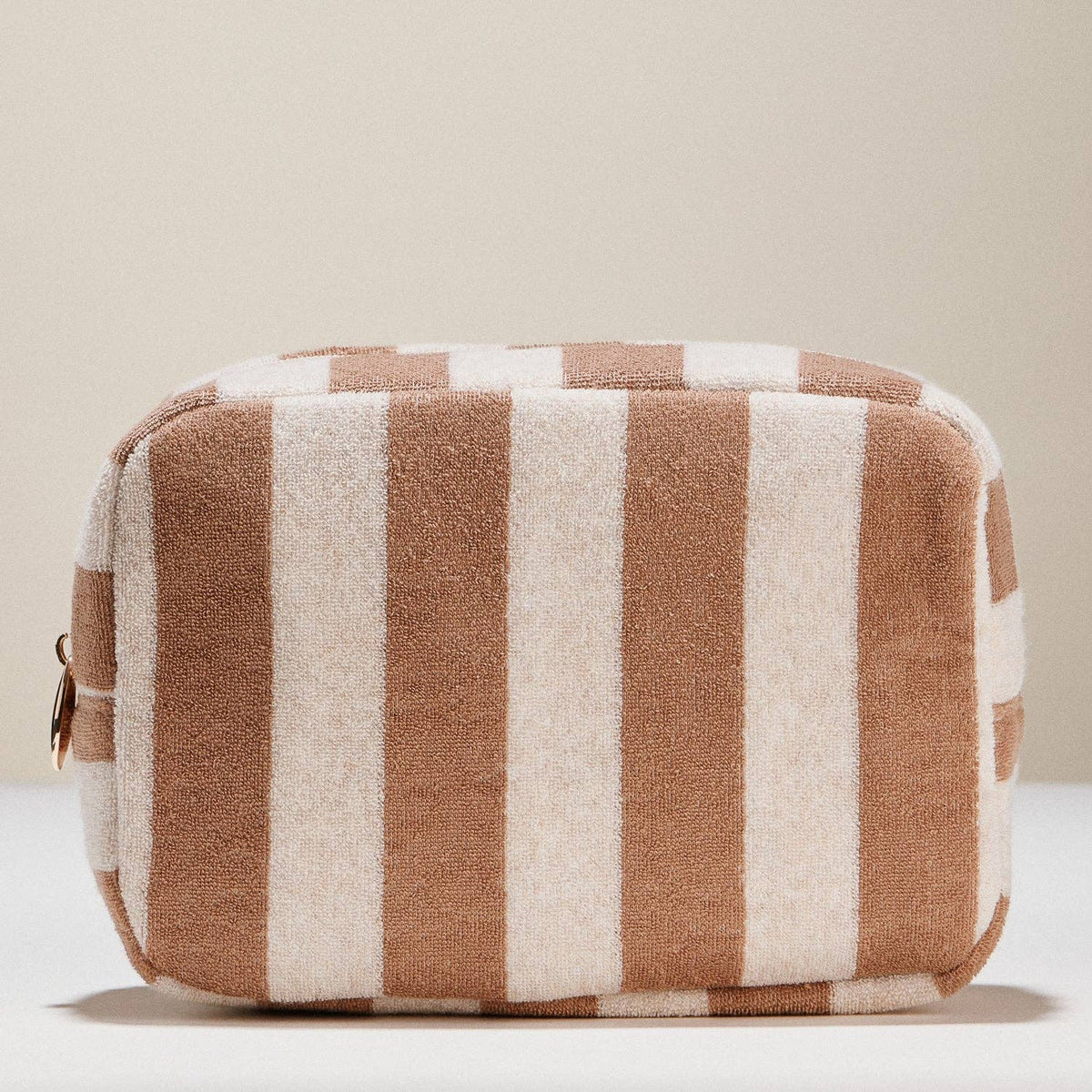 Striped Terry Fabric Pouch | Travel Pouch