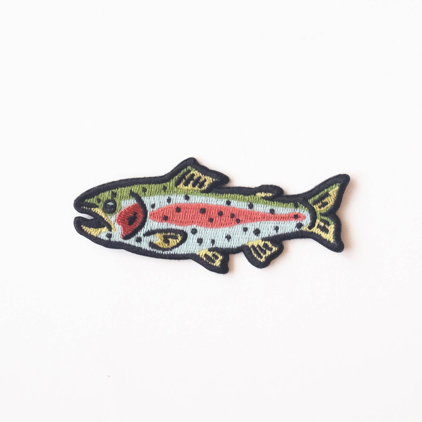 Rainbow Trout Embroidered Iron on Patch