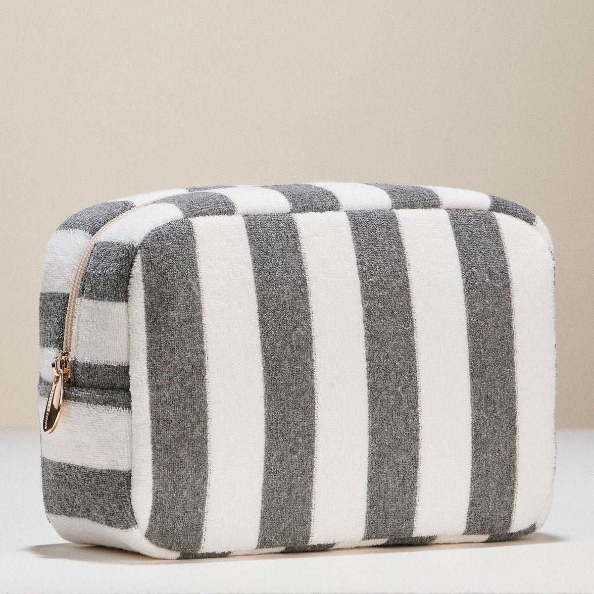 Striped Terry Fabric Pouch | Travel Pouch