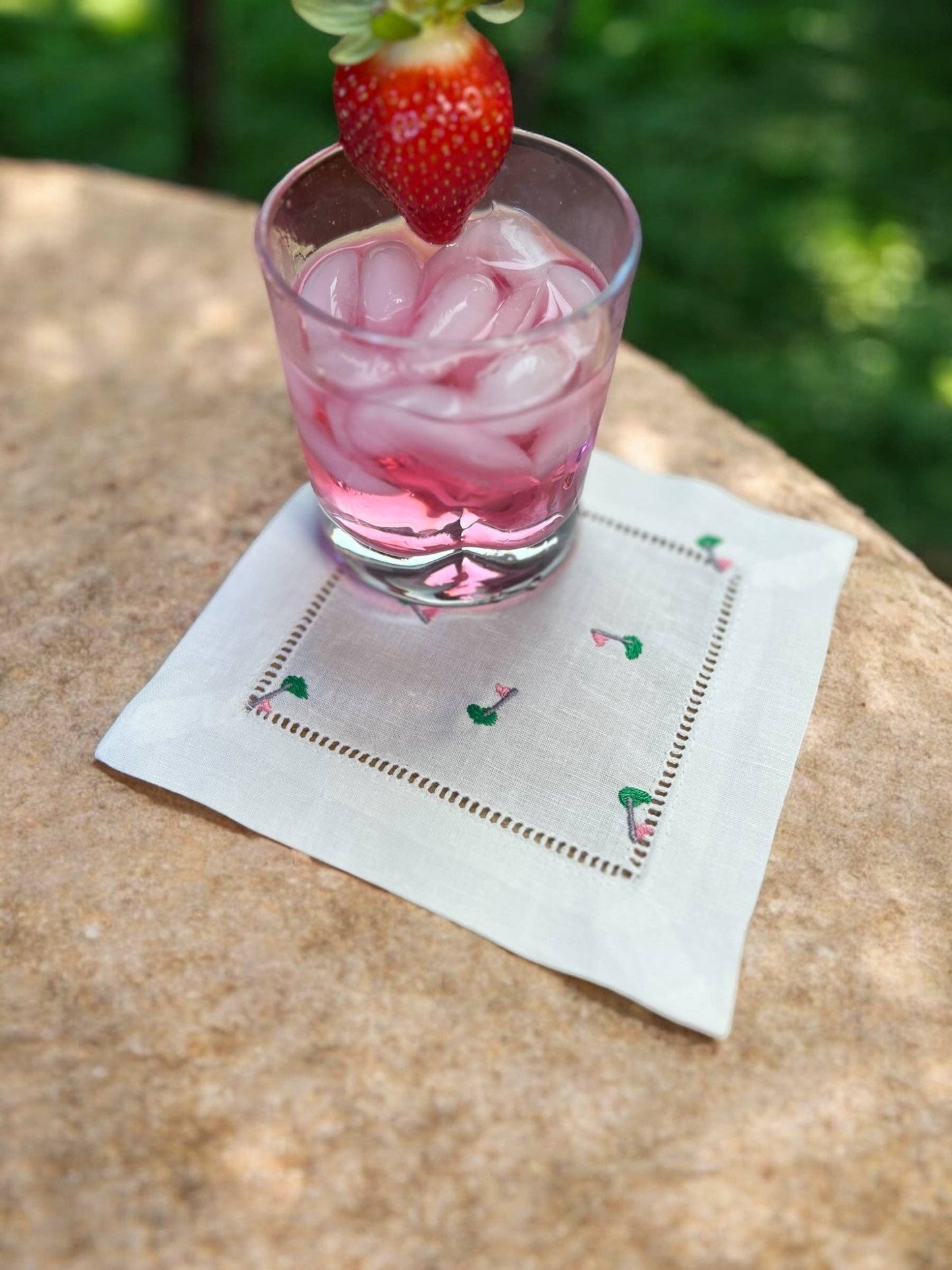 Embroidered Cocktail Napkins Golf Lovers