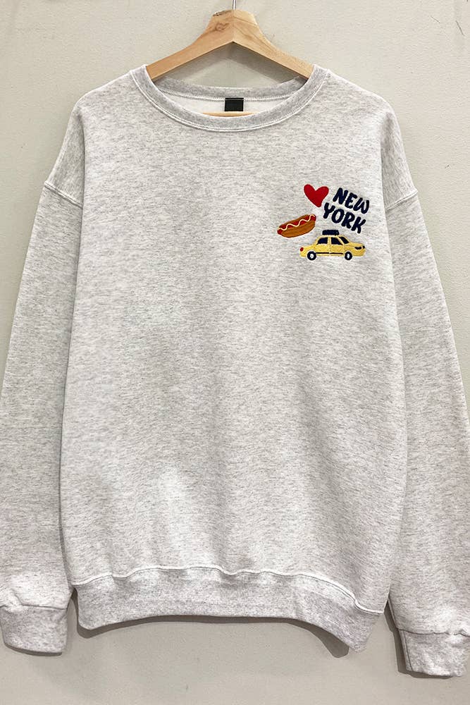 New York Taxi Embroidered Sweatshirt