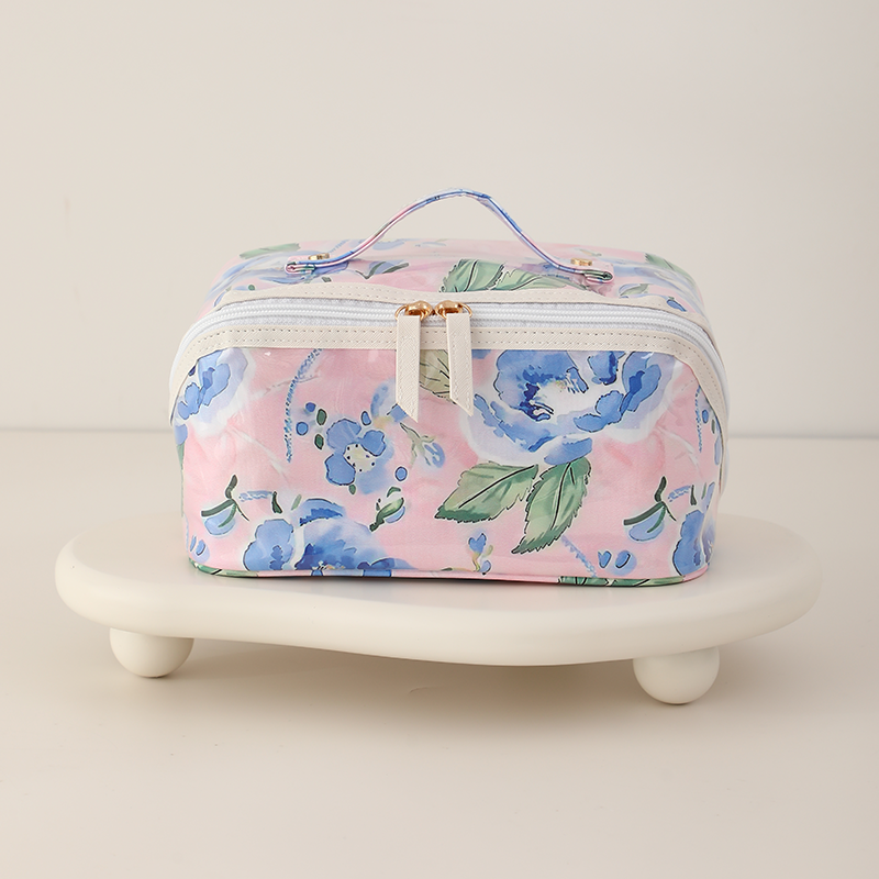Waterproof Cosmetic Case PVC Make up Bag Bluebell Voyage