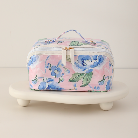 Waterproof Cosmetic Case PVC Make up Bag Bluebell Voyage