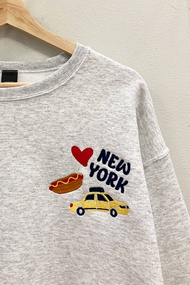 New York Taxi Embroidered Sweatshirt