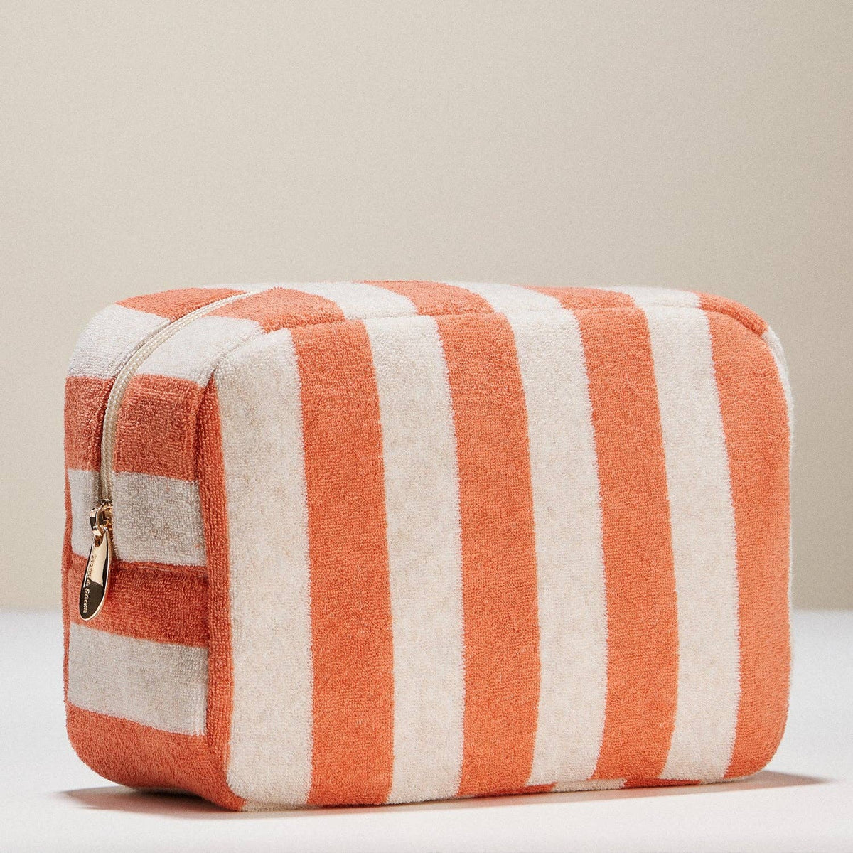Striped Terry Fabric Pouch | Travel Pouch