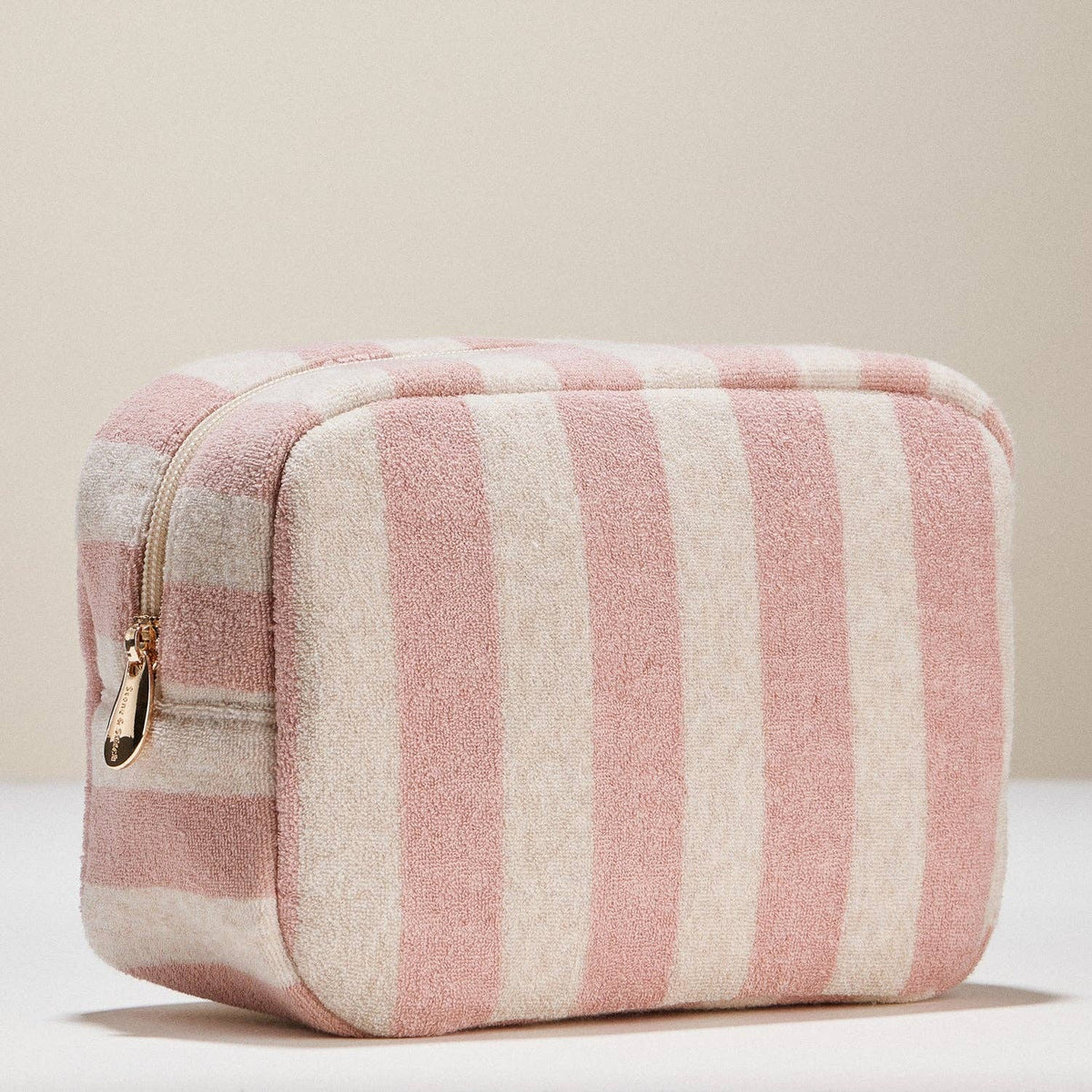 Striped Terry Fabric Pouch | Travel Pouch