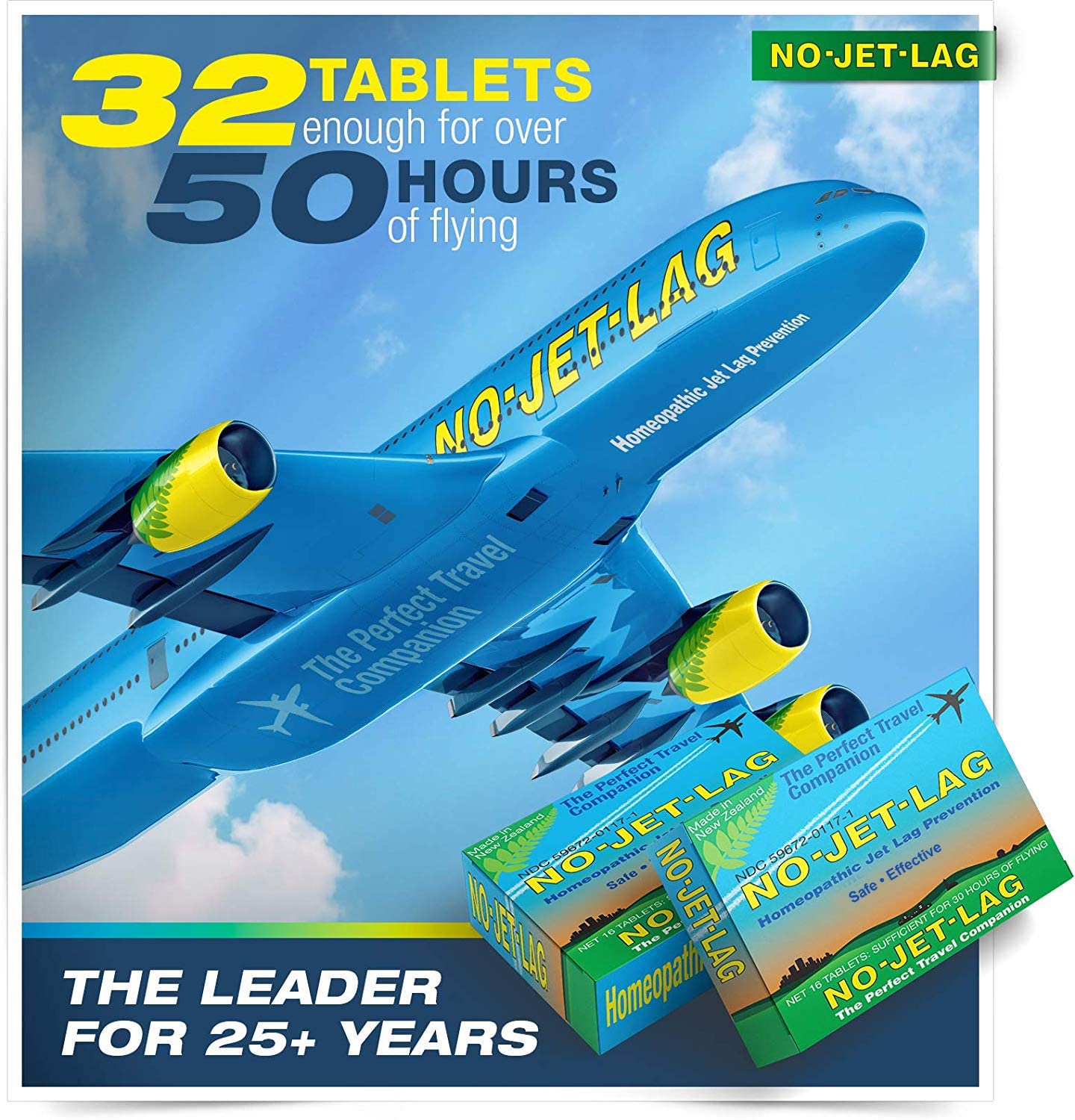No Jet Lag Jet Lag Remedy Chewable 32 Tablets, Pills