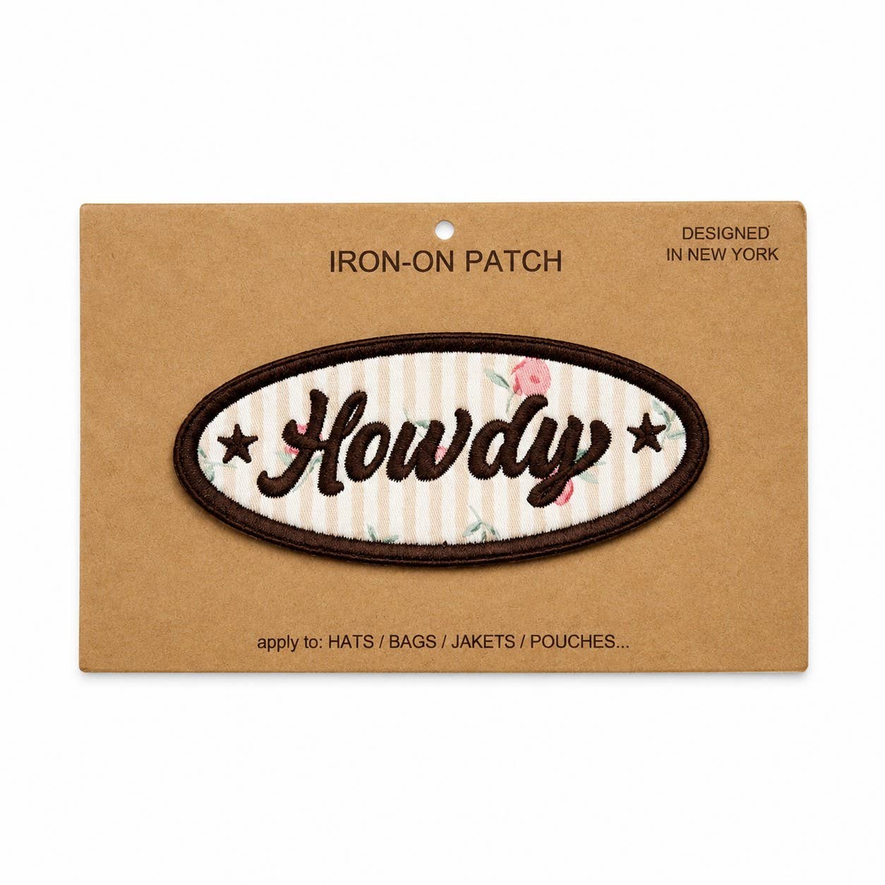 Howdy Embroidered Iron-On Patch
