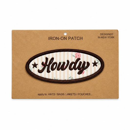 Howdy Embroidered Iron-On Patch