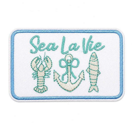 Sea La Vie Embroidered Iron-On Patch