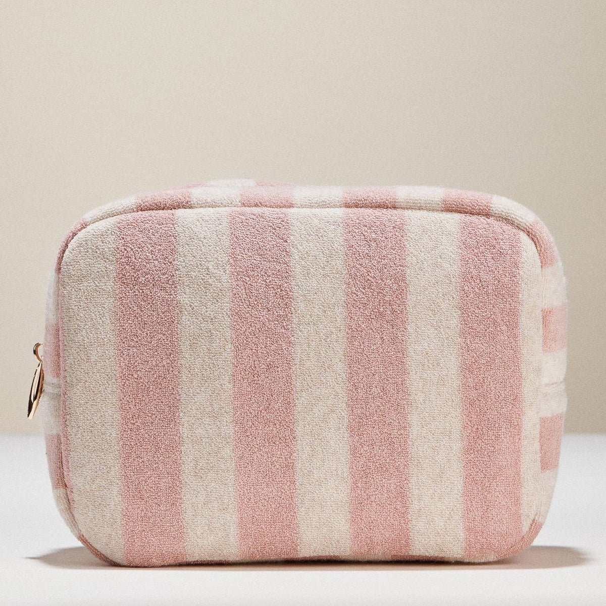Striped Terry Fabric Pouch | Travel Pouch