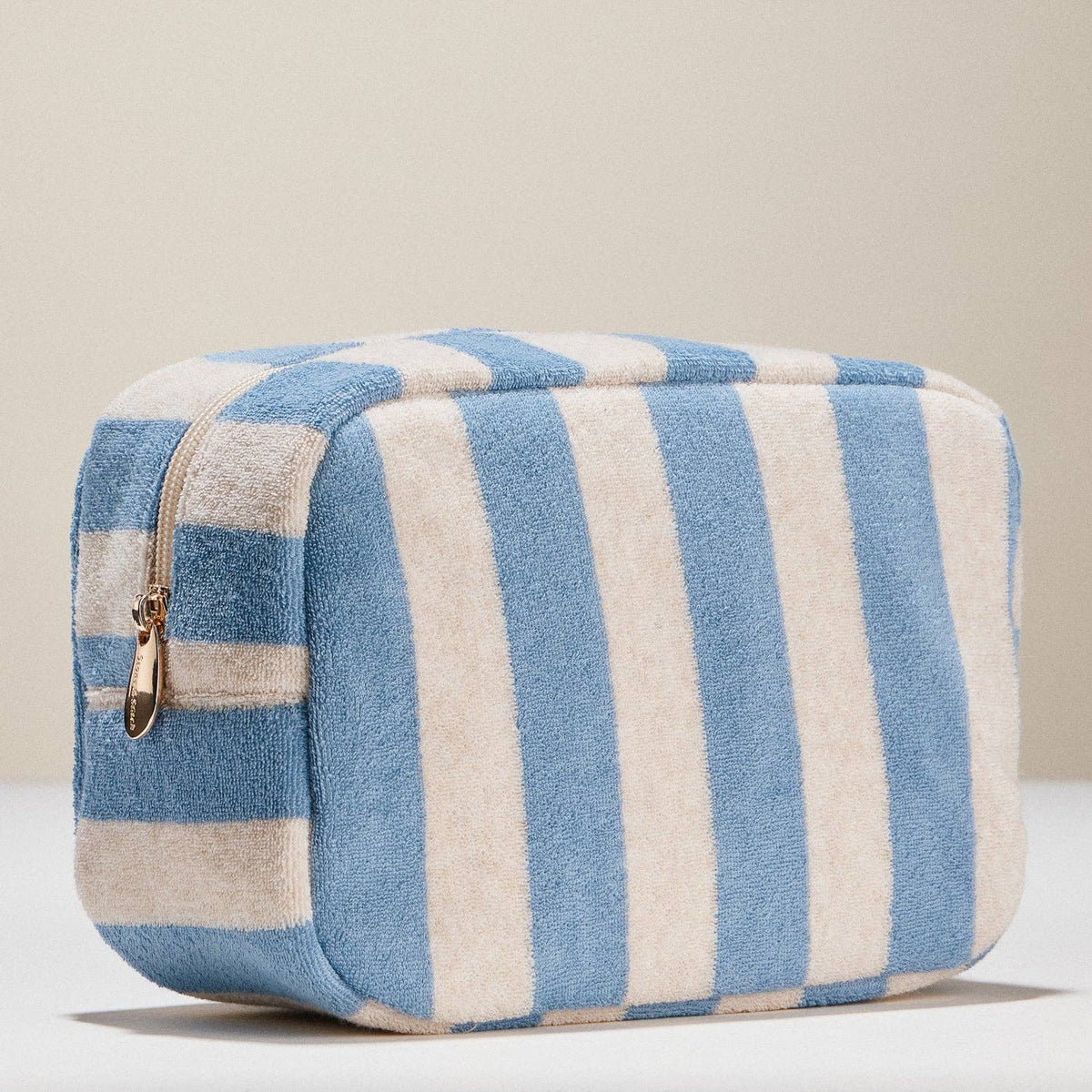 Striped Terry Fabric Pouch | Travel Pouch