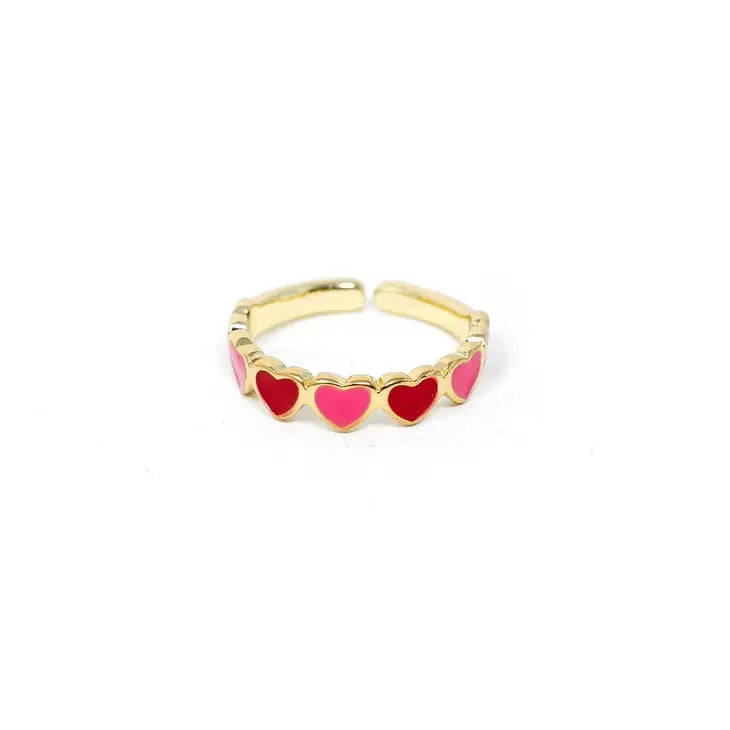 Be Mine Enamel Hearts Ring