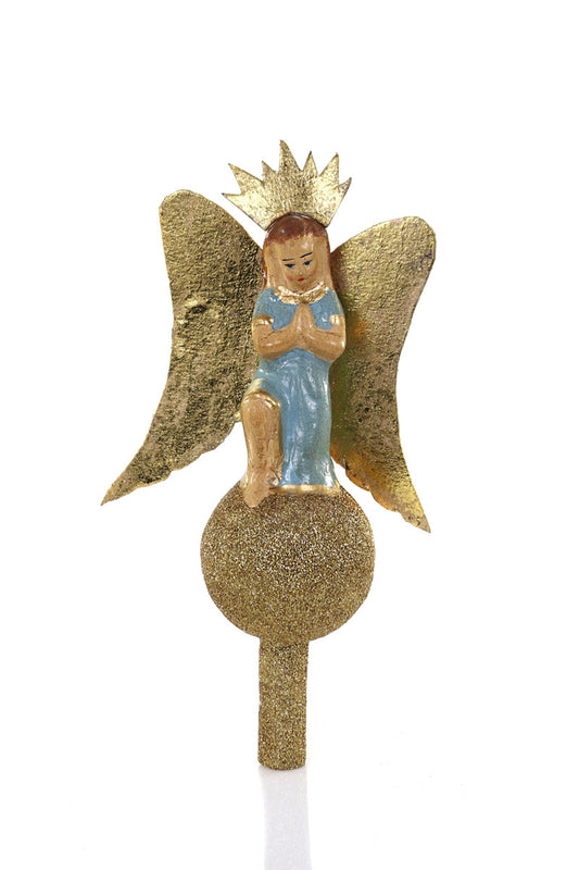 Vintage Angel Christmas Tree Topper-Gold - Holiday