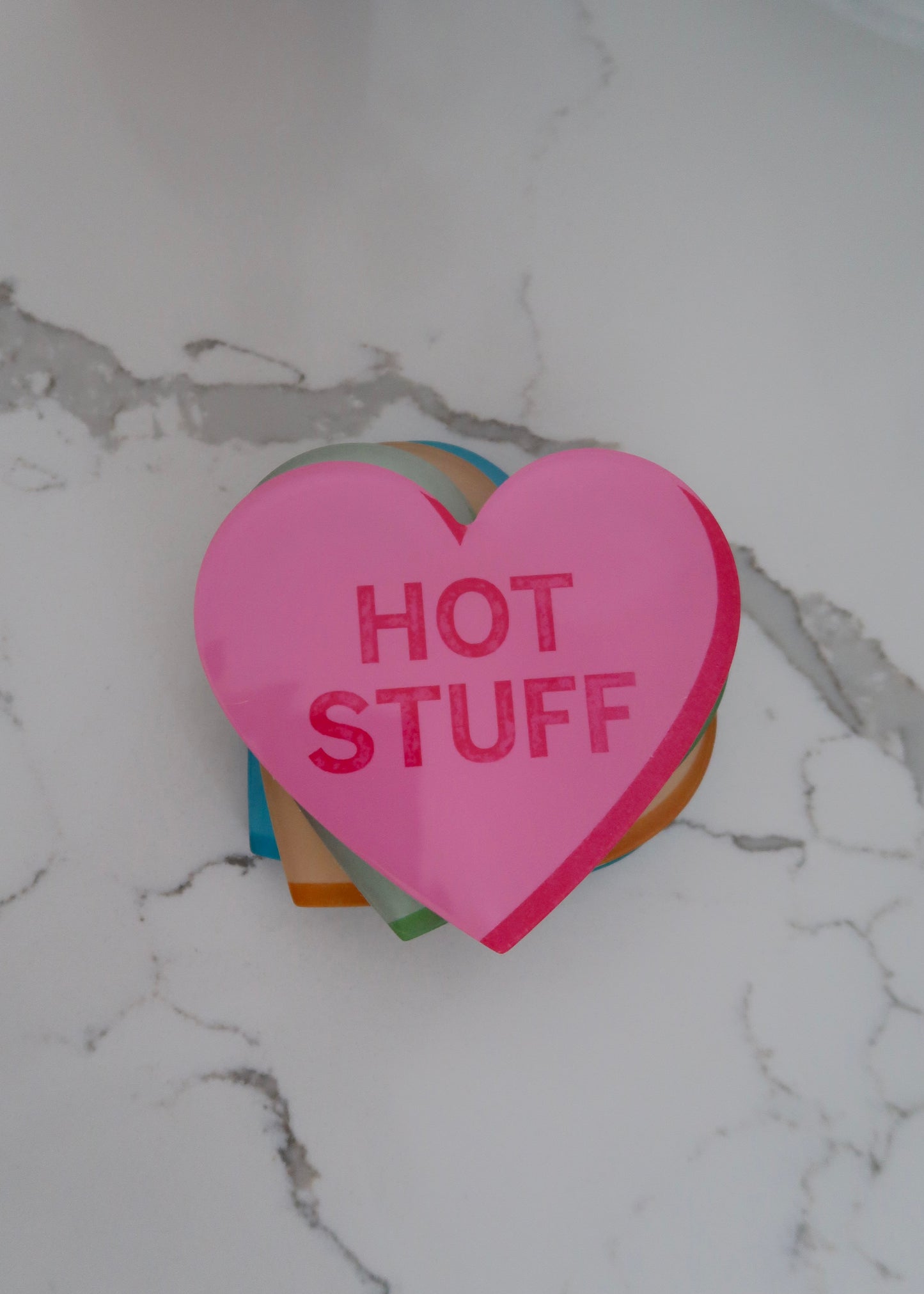 Conversation Hearts Set of 4 Coasters