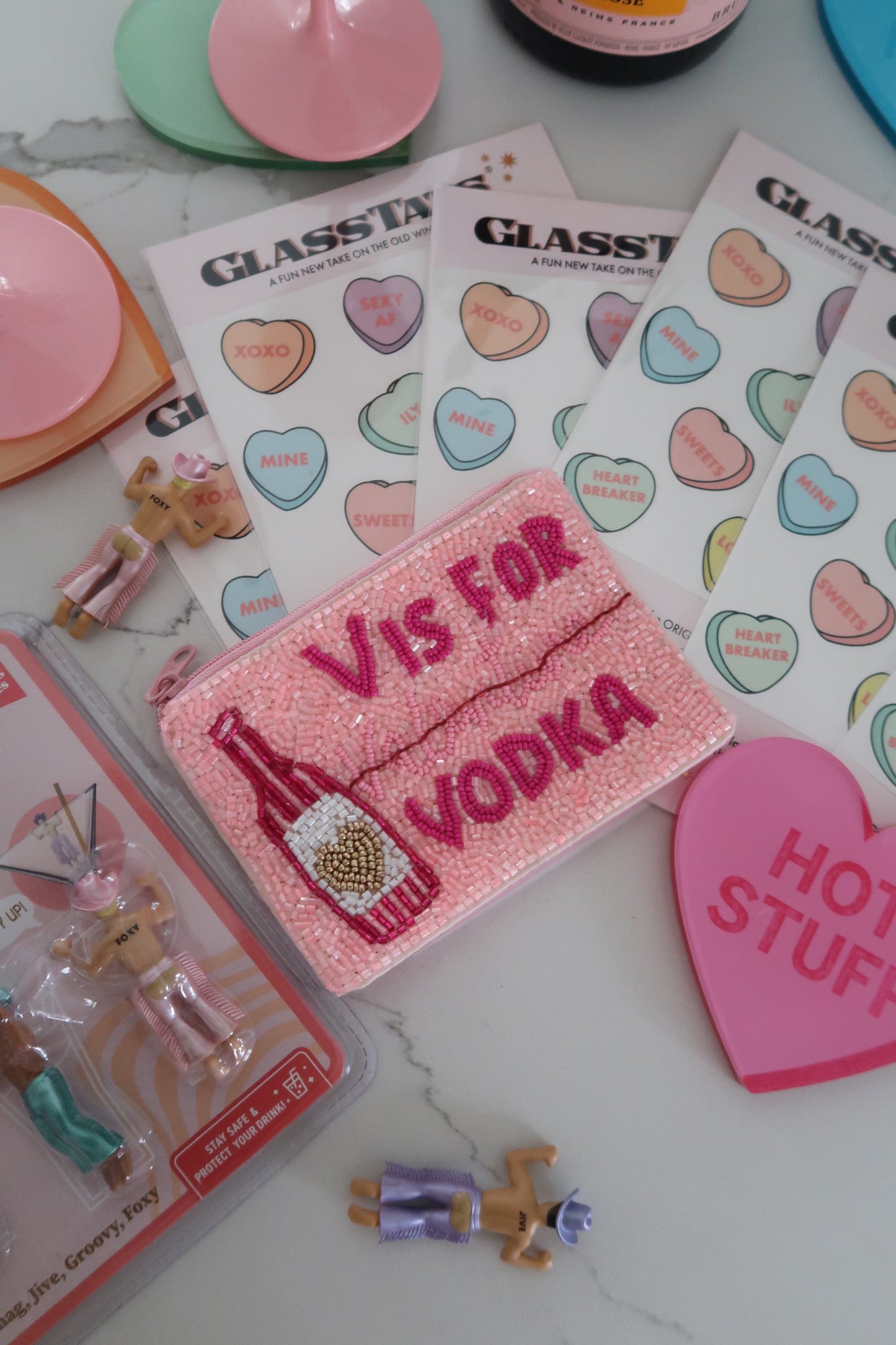 Conversation Hearts Set of 4 Coasters