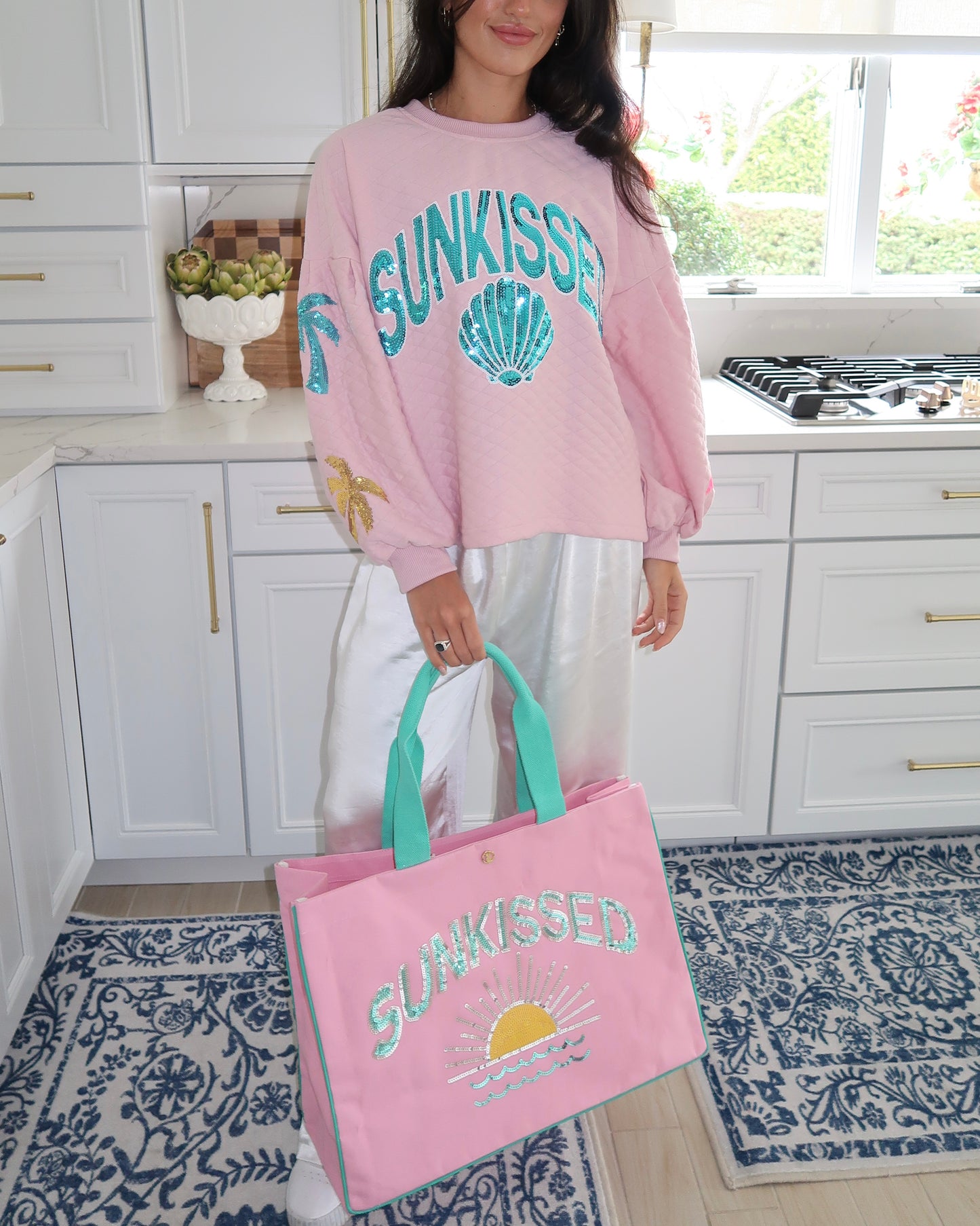 Sunkissed Quilted Crewneck Sweatshirt