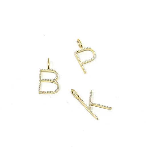 Sleek Initial Charms for Necklace
