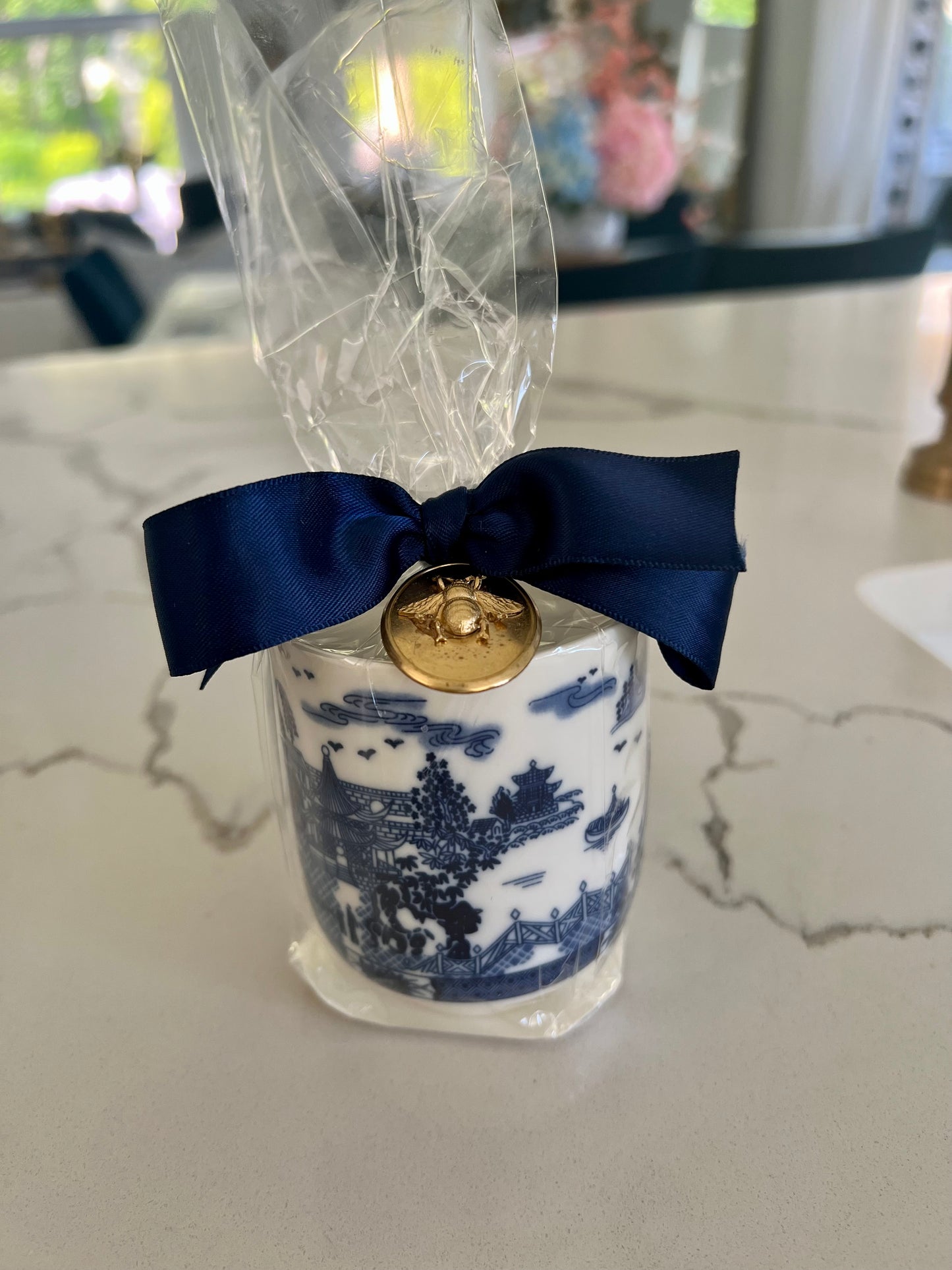 Blue Willow Chinoiserie Blue Willow Candle 5"x 4"