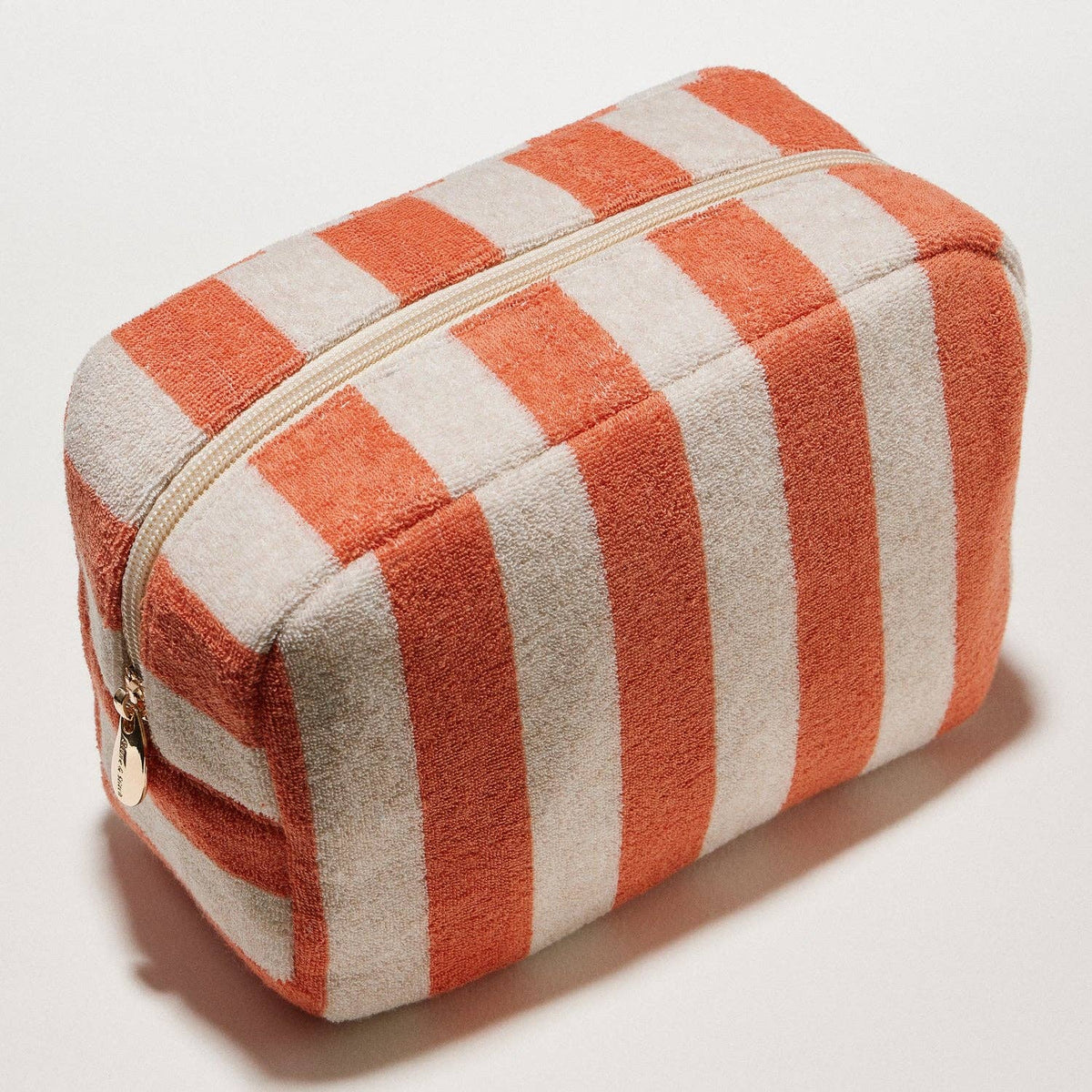 Striped Terry Fabric Pouch | Travel Pouch