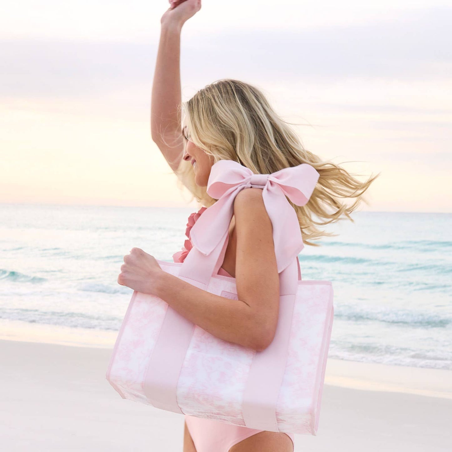 Case-Mate Afternoon Rosé Bow Jelly Tote Bag - Can be Embroidered
