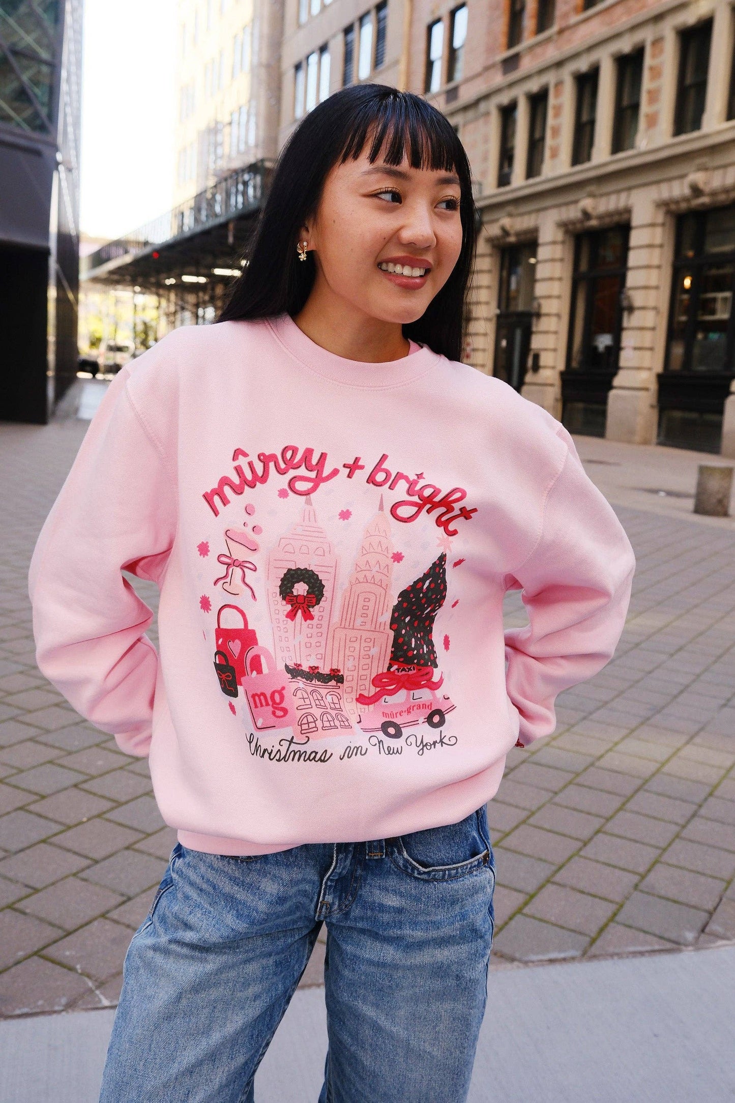 Christmas In New York Graphic Sweatshirt