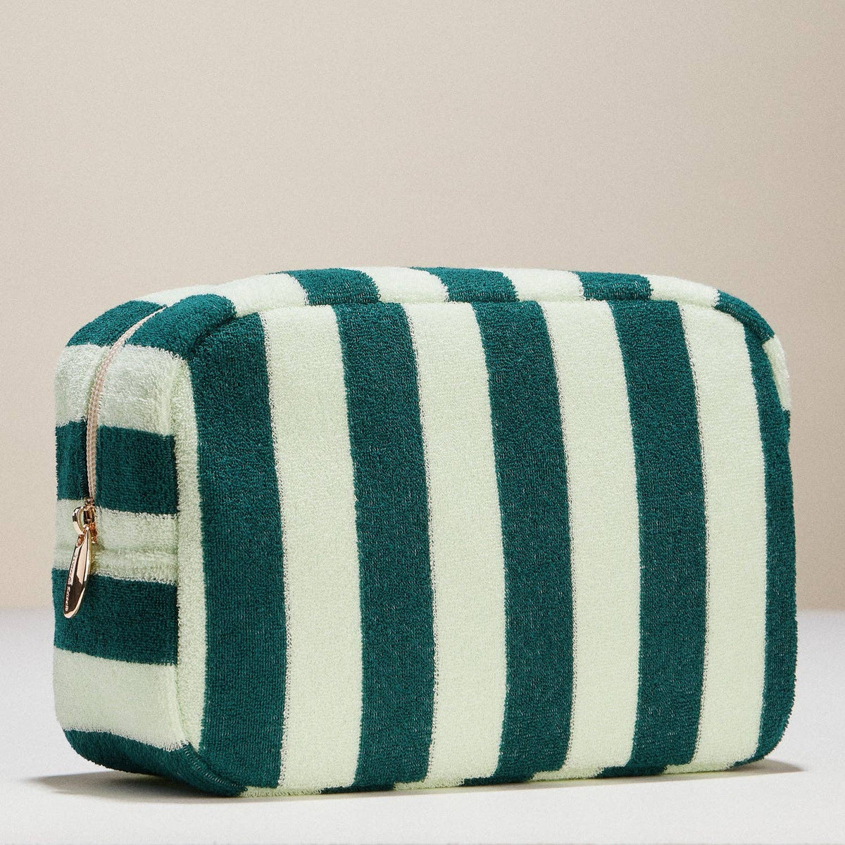 Striped Terry Fabric Pouch | Travel Pouch