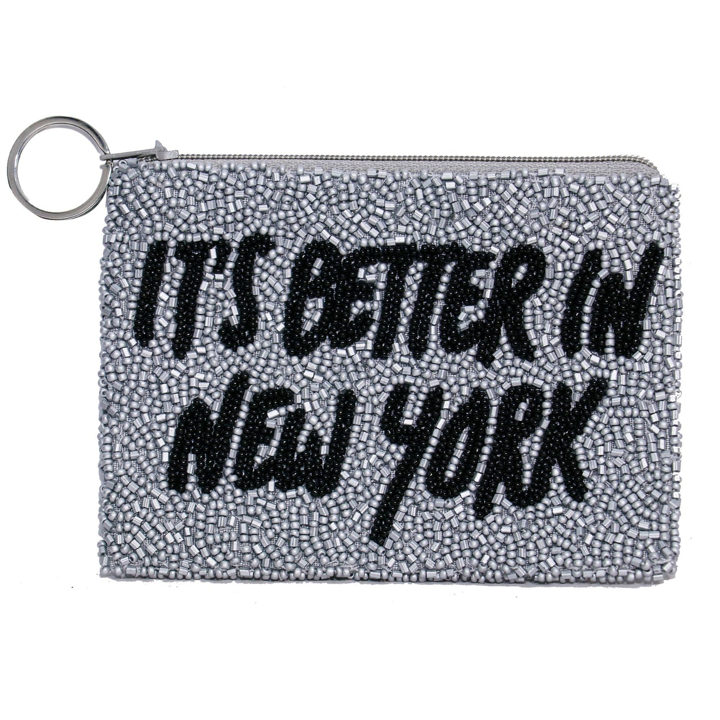 New York City Life Beaded Coin Purse