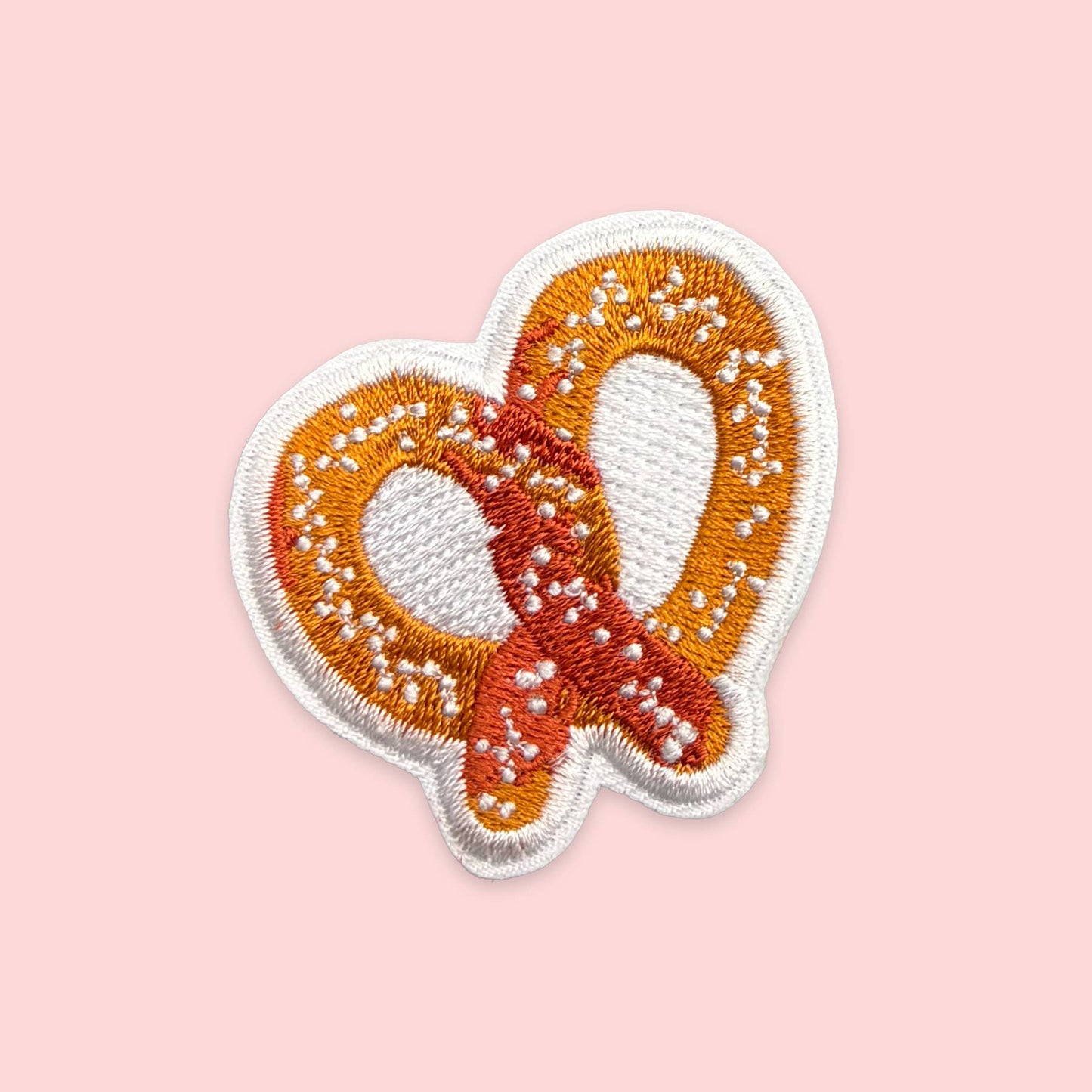 Pretzel Iron-On Patch | Foodie Embroidered Patch