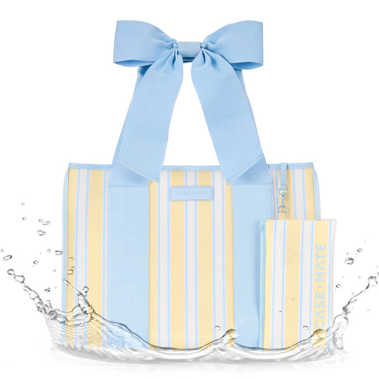 Case-Mate Cabana Stripe Bow Jelly Tote Bag - Can be Embroidered