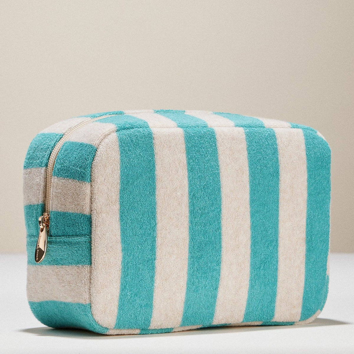 Striped Terry Fabric Pouch | Travel Pouch