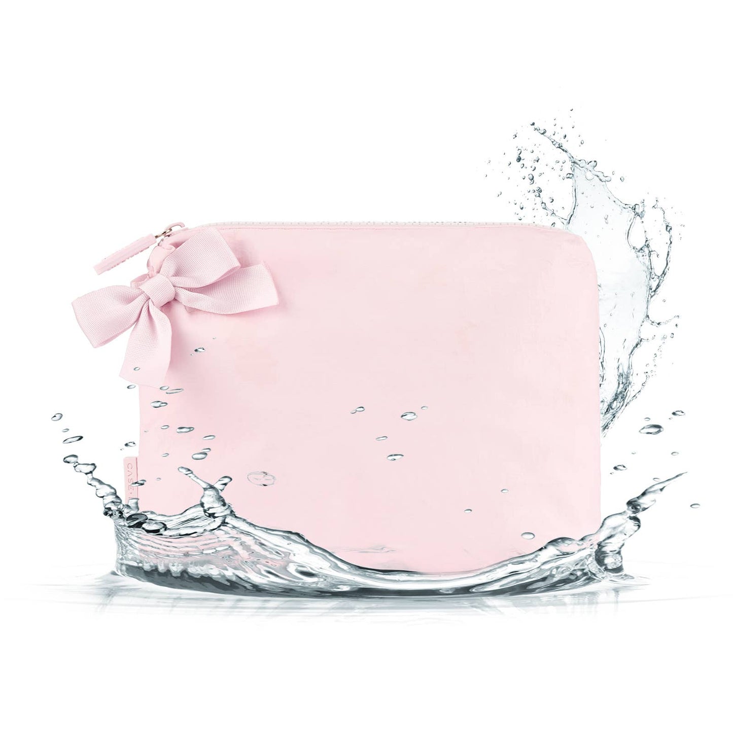 Case-Mate Ballet Pink Bow Crinkle Makeup Bag - Can be Embroidered