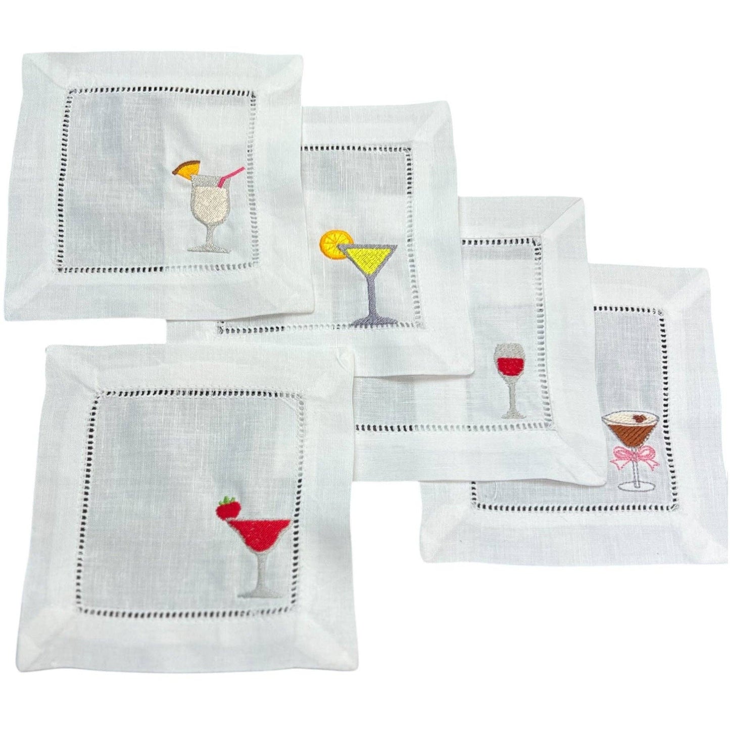 Embroidered Cocktail Napkins Set of 2