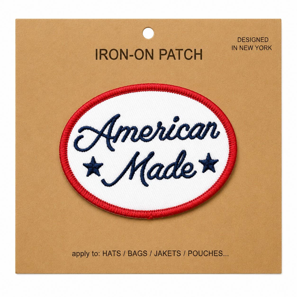 American Made Embroidered Iron-On Patch
