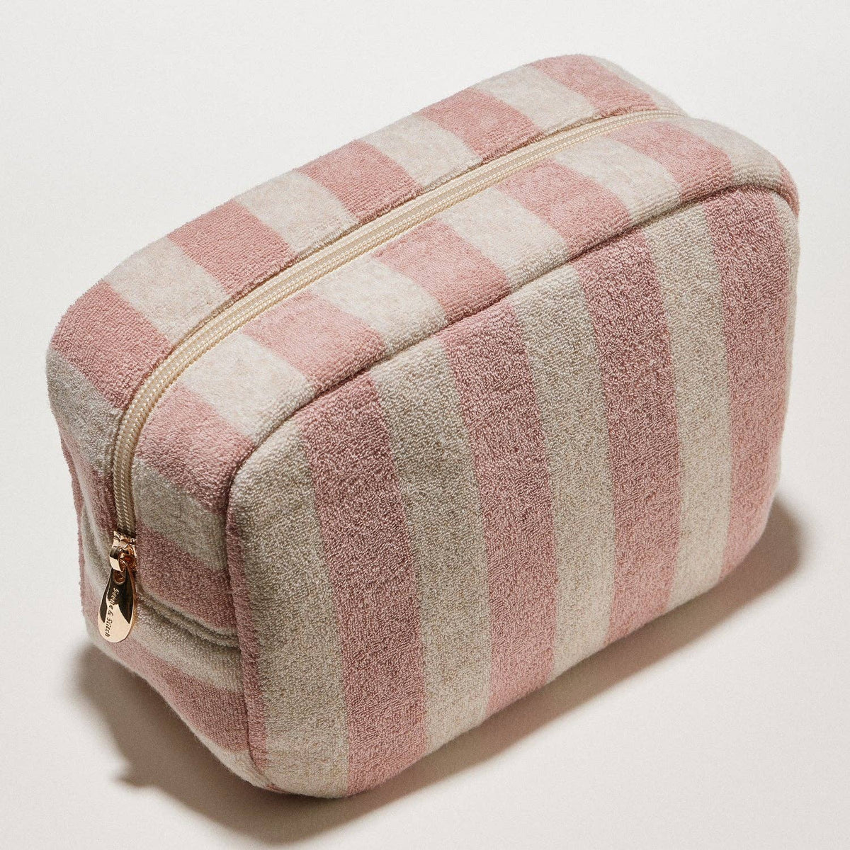 Striped Terry Fabric Pouch | Travel Pouch