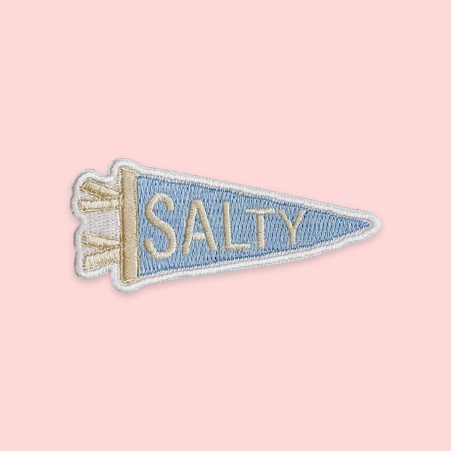 Salty Pennant Iron-On Patch | Coastal Embroidered Patch