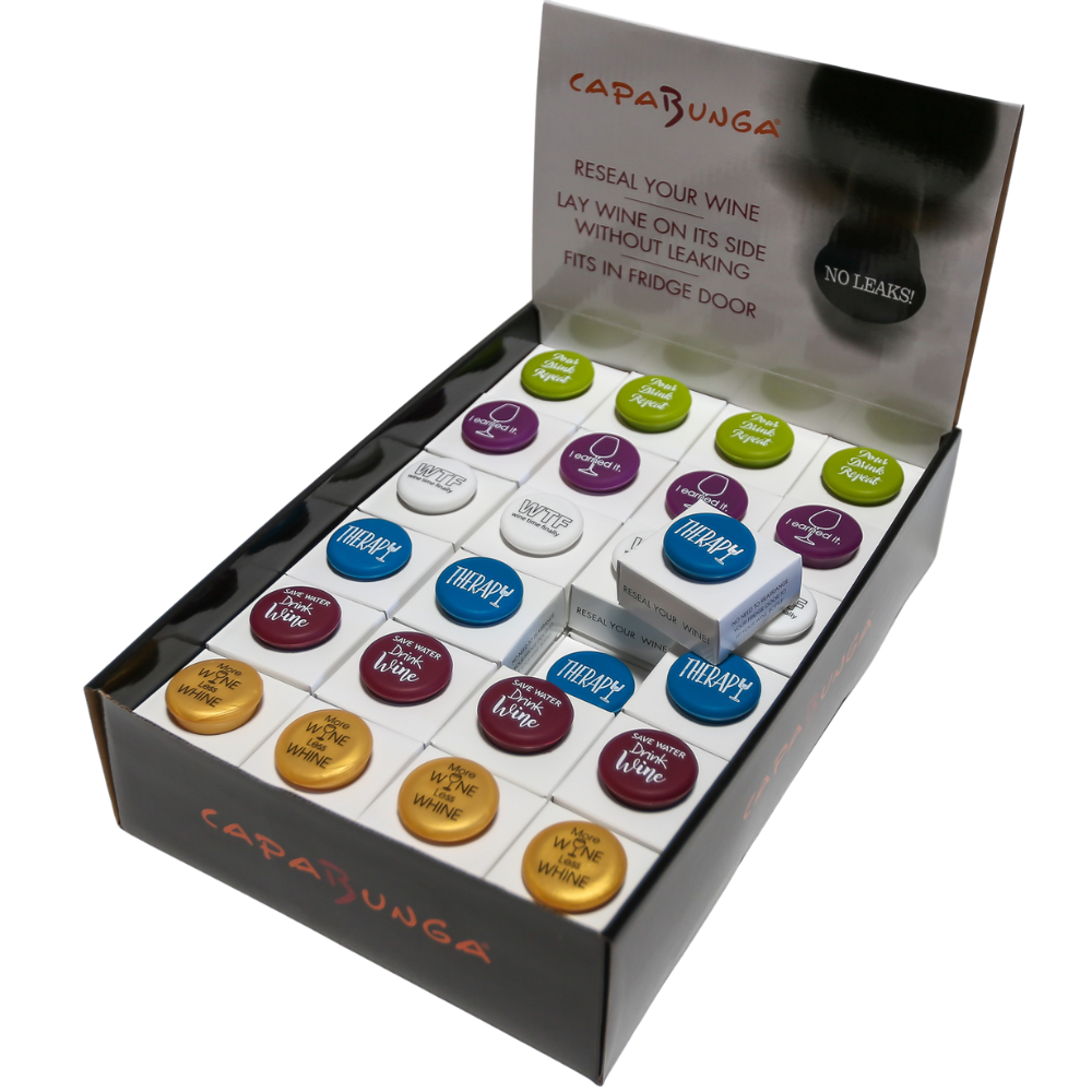 Wine Cap Counter Display | Bestselling Wine Caps