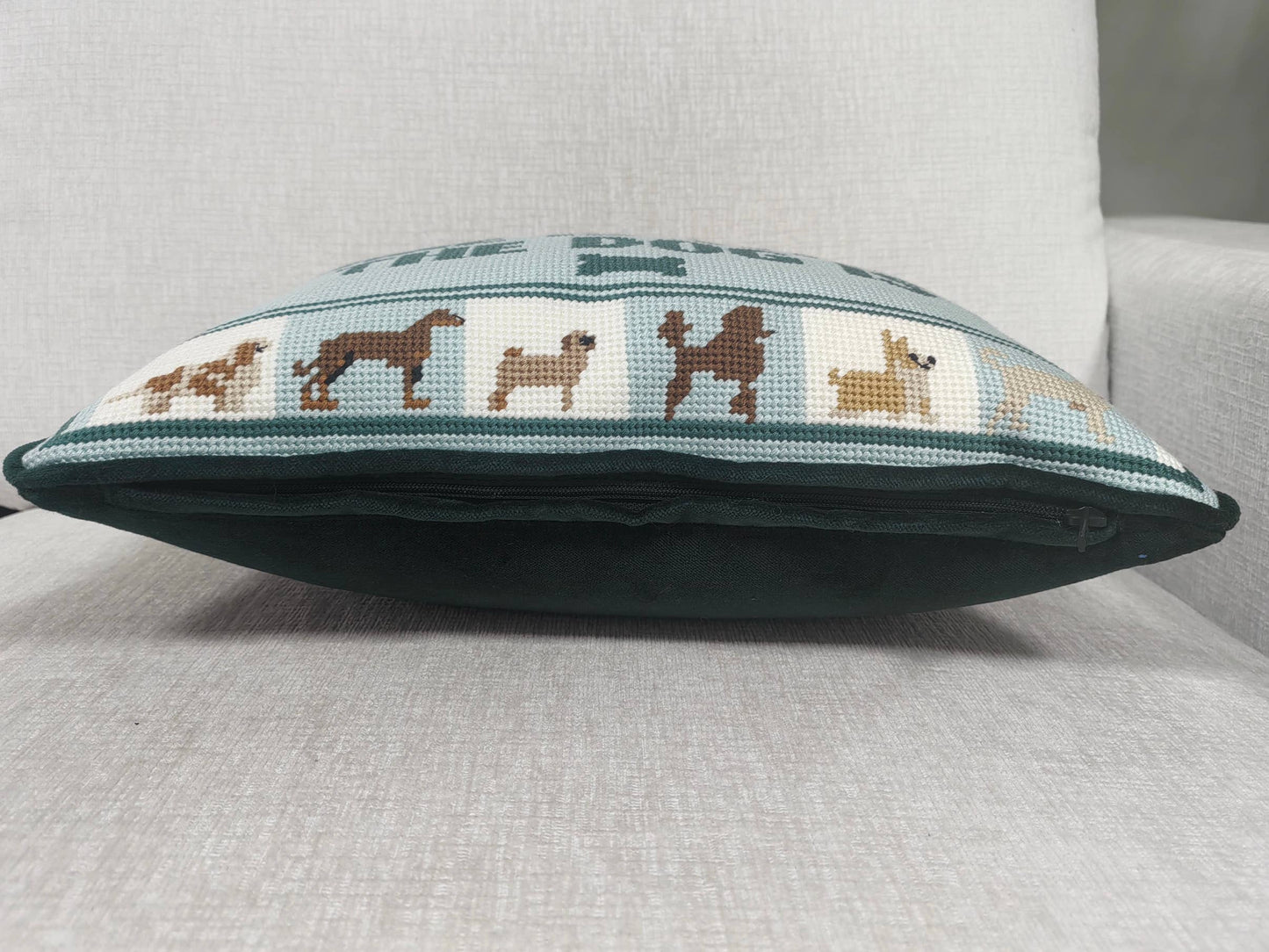 Home is Where the Dog is Needlepoint Pillow